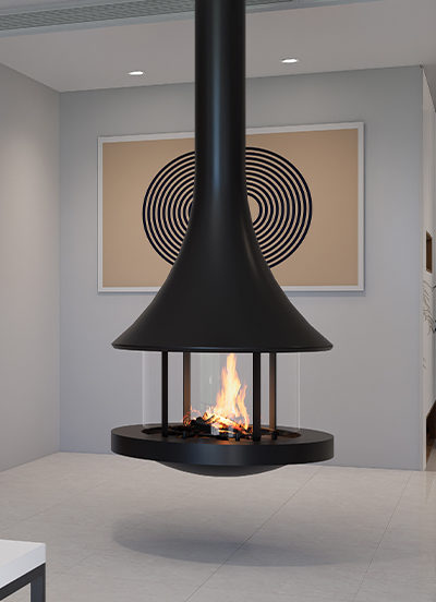 chimenea suspendida